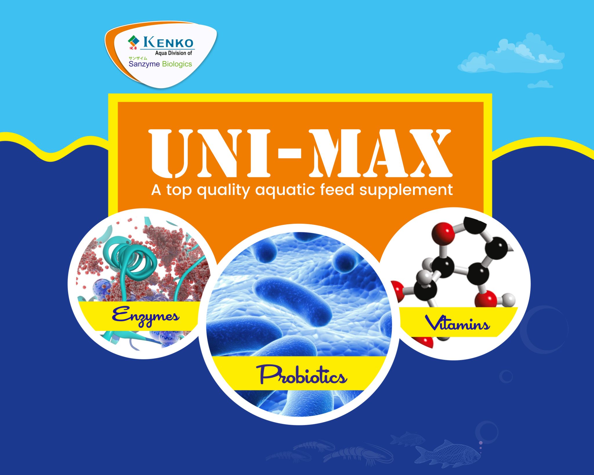 Sanzyme Biologics | UNI MAX | Probiotic សម្រាប់វារីវប្បកម្ម